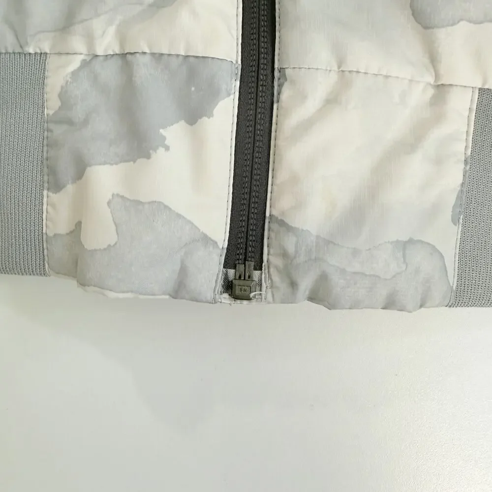 The North Face Mens XXL Diablo Camo Windbreaker Gray White Full Zip Jacket